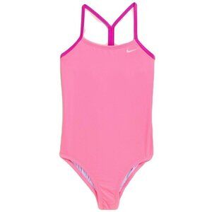 NIKE Girls 7-17 Solid Racerback One-Piece Swimsuit